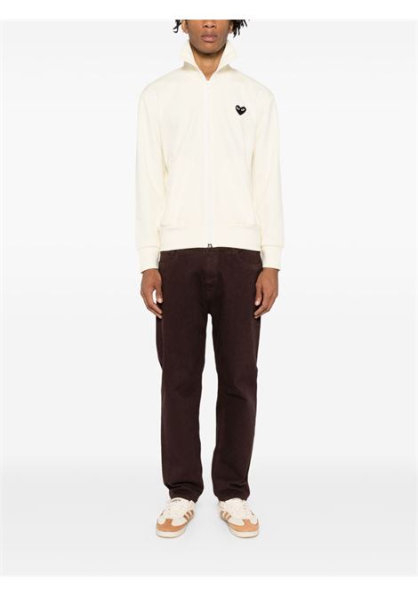 zipped sweatshirt unisex ivory COMME DES GARÇONS PLAY | AX-T256-0513